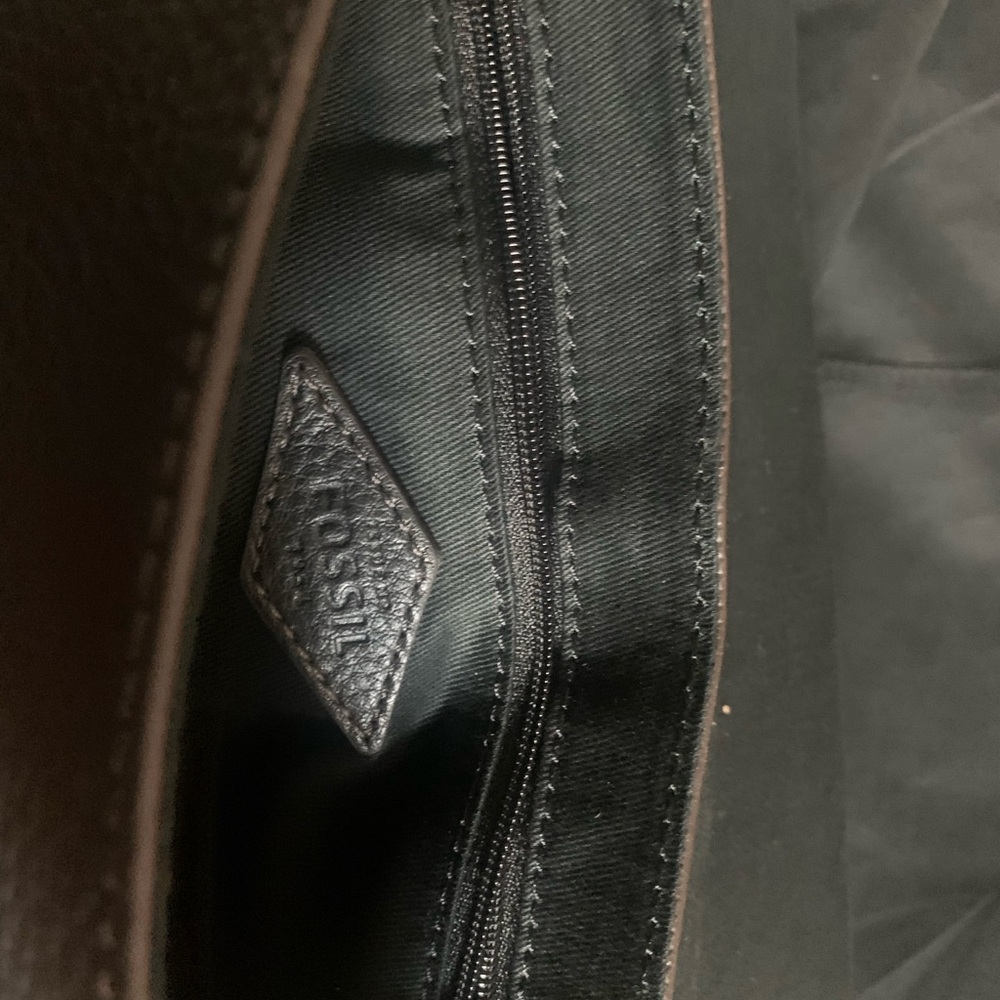 Nwot-Fossil Leather Crossbody Bag. Colors Are Bla… - image 6